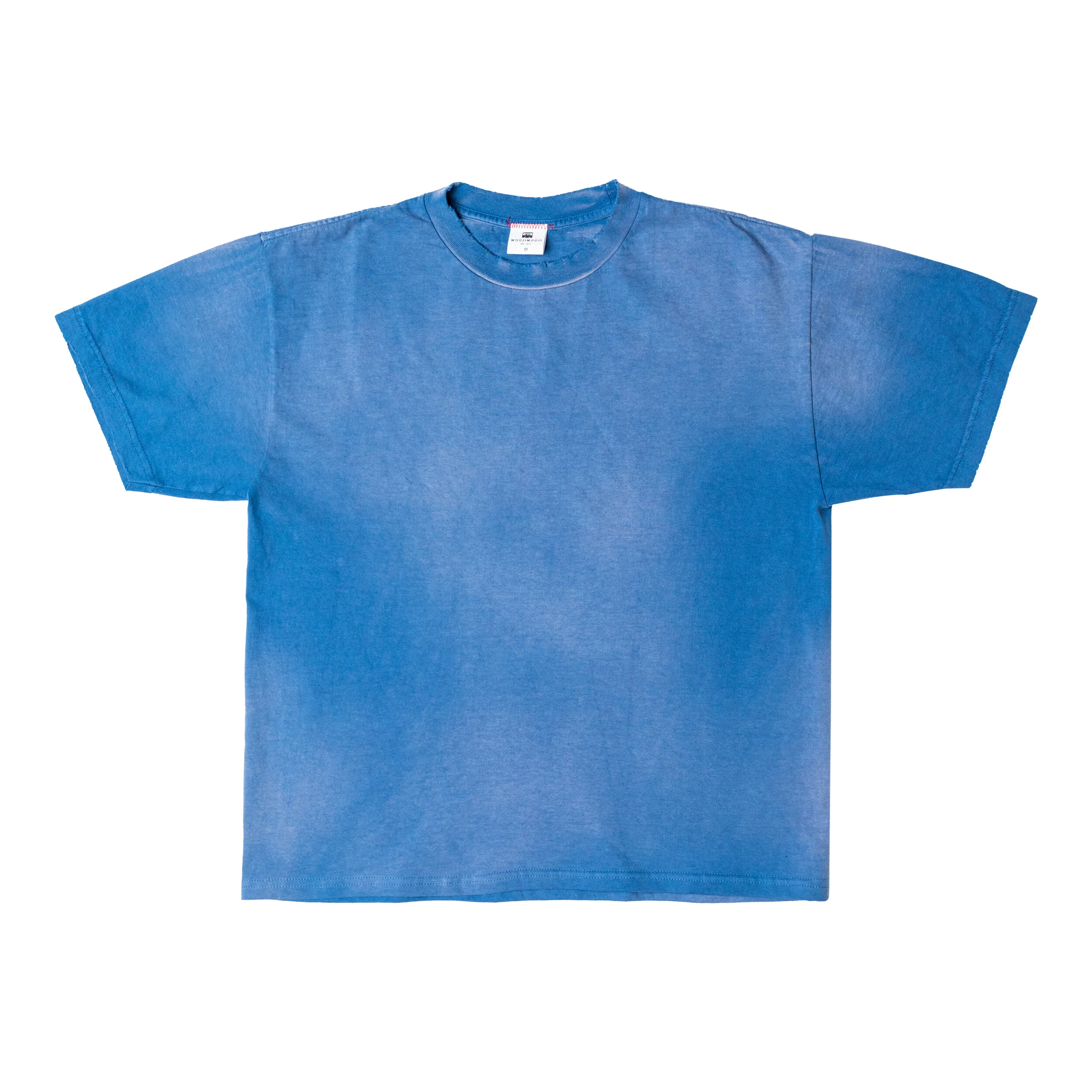 OVERSIZE CROP T-SHIRT / AGED BLUE — MOOJIMOOJI